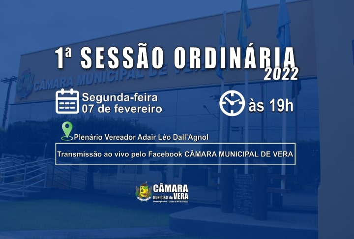 04/02/2022 11:11:00 Veja a Pauta da primeira Sessão Ordinária de 2022