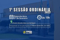 04/02/2022 11:11:00 Veja a Pauta da primeira Sessão Ordinária de 2022