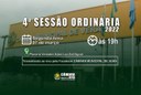 Pauta da 4ª Sessão Ordinária de 2022