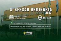 Pauta da 4ª Sessão Ordinária de 2022