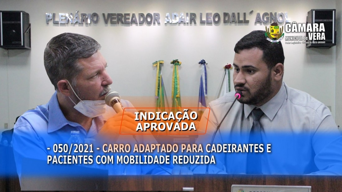 18/10/2021 22:49:00 INDICAÇÃO: vereadores indicam aquisição de veículo adaptado para pessoas com deficiência