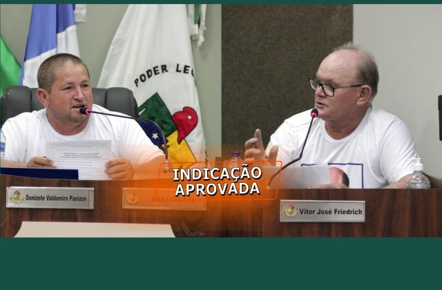 Donizete e Vitor indicam instalação de tendas sobre as arquibancadas das quadras ao lado do Ginásio Municipal