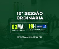 Pauta da 12ª Sessão Ordinária de 2022