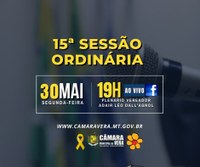 Pauta da 15ª Sessão Ordinária de 2022