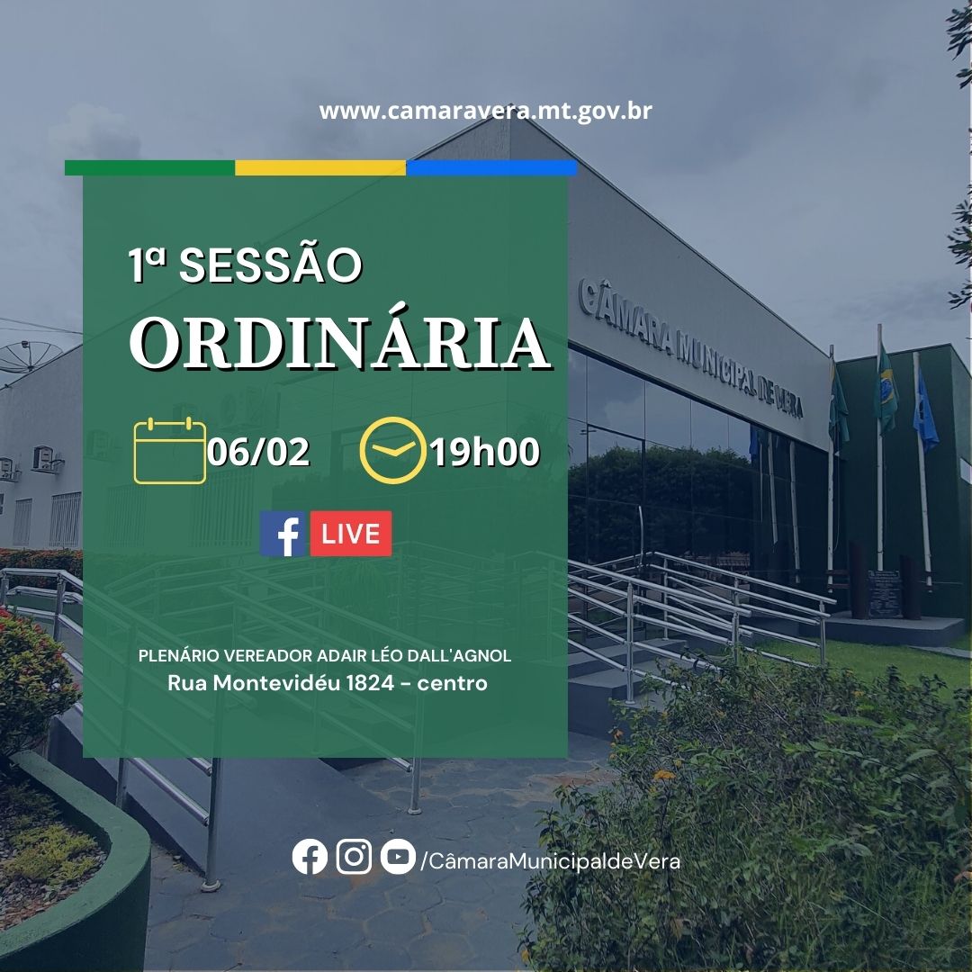 Pauta da 1ª Sessão Ordinária de 2023