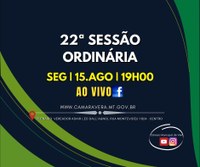 Pauta da 22ª Sessão Ordinária de 2022