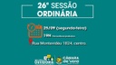 Pauta da 26ª Sessão Ordinária de 2023