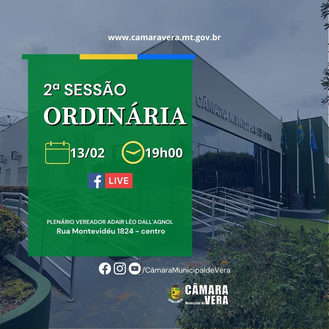 Pauta da 2ª Sessão Ordinária de 2023