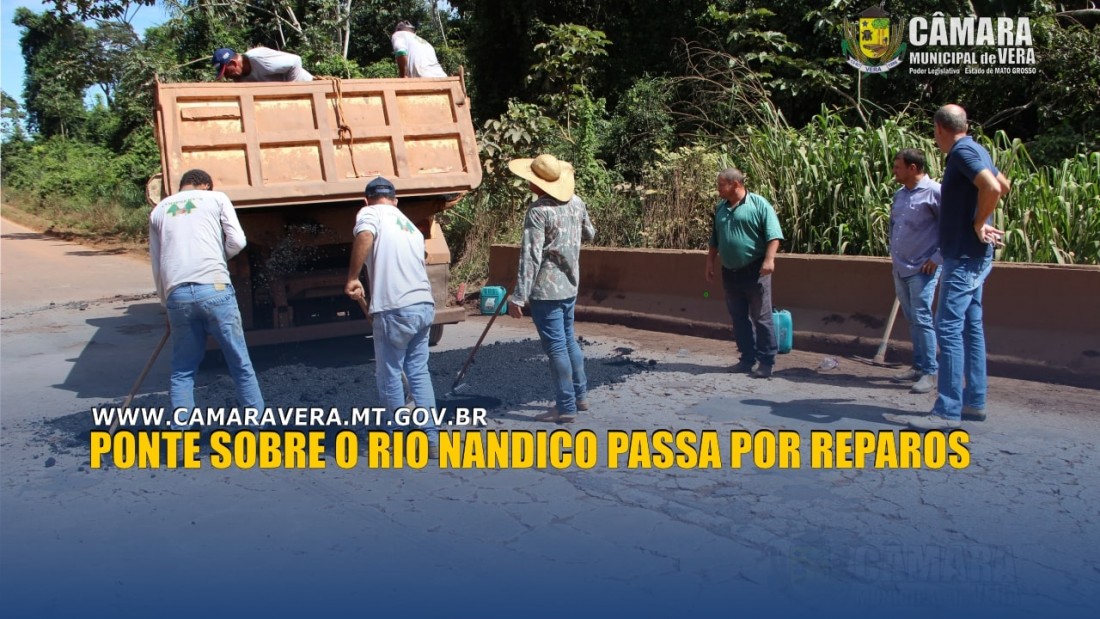 Ponte sobre o Rio Nandico passa por reparos