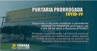 Portaria com medidas contra COVID-19 é prorrogada