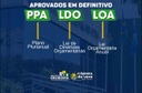 Projetos orçamentários PPA, LDO e LOA para 2023 são aprovados em definitivo