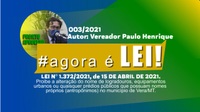 Segue para sansão do prefeito projeto que proíbe alteração do nome de patrimônios públicos